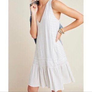 Dolan Blue and White Striped Sleeveless Dress